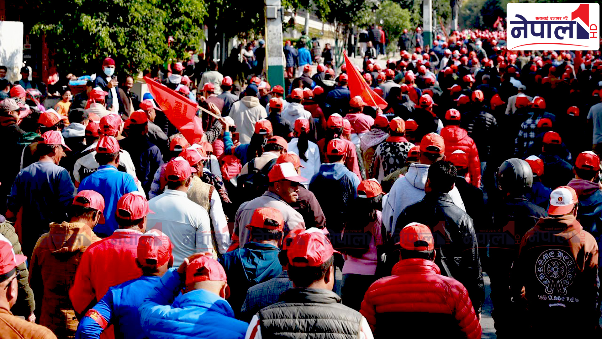 एमालेको वृहत प्रदर्शनसहितको सभा भृकुटीमण्डपमा सुरु हुँदै