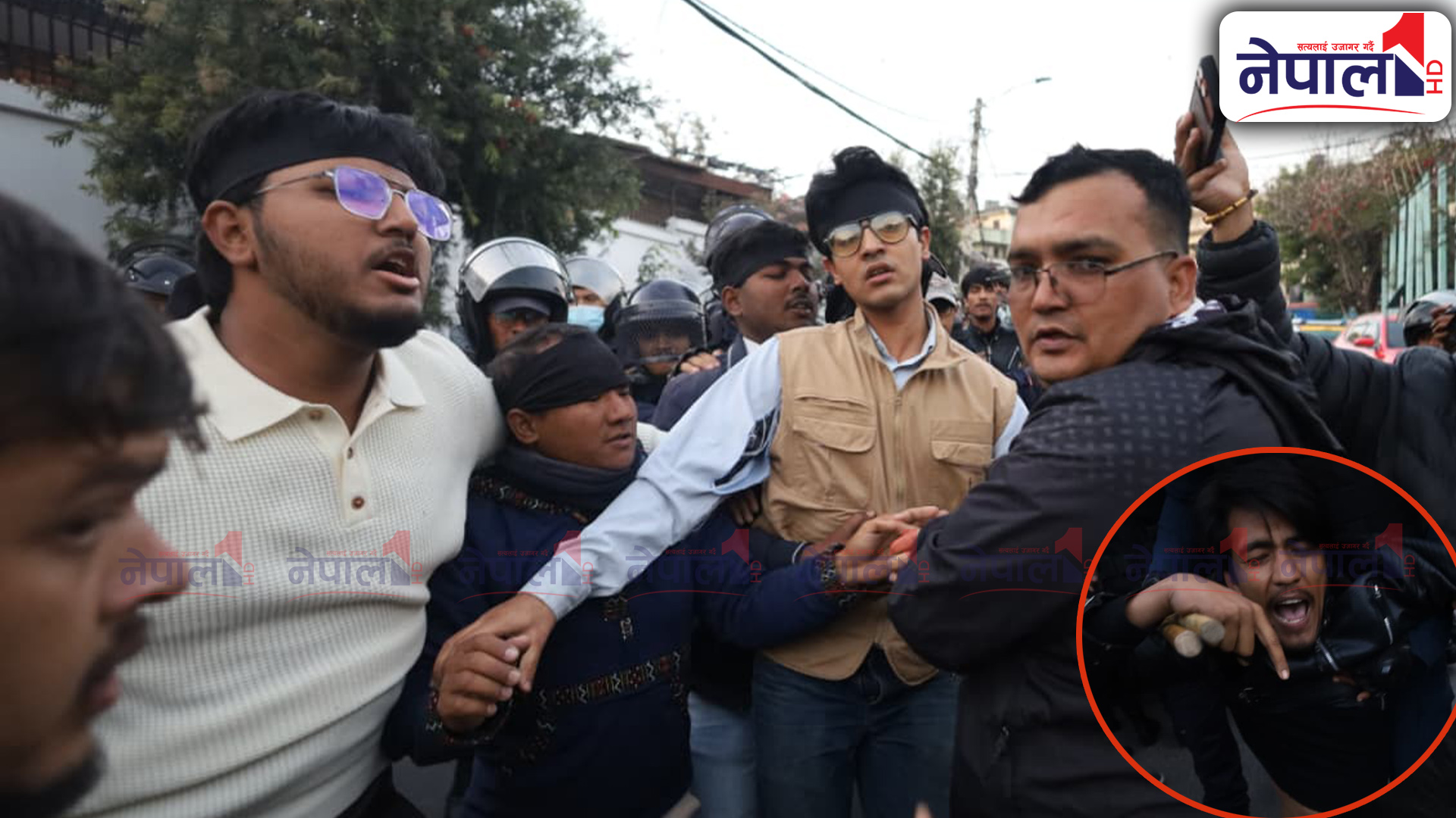 मिराजसहितका जेन-जीले बालुवाटार घेरेपछि प्रहरीद्वारा लछारपछार (तस्बिरहरू)