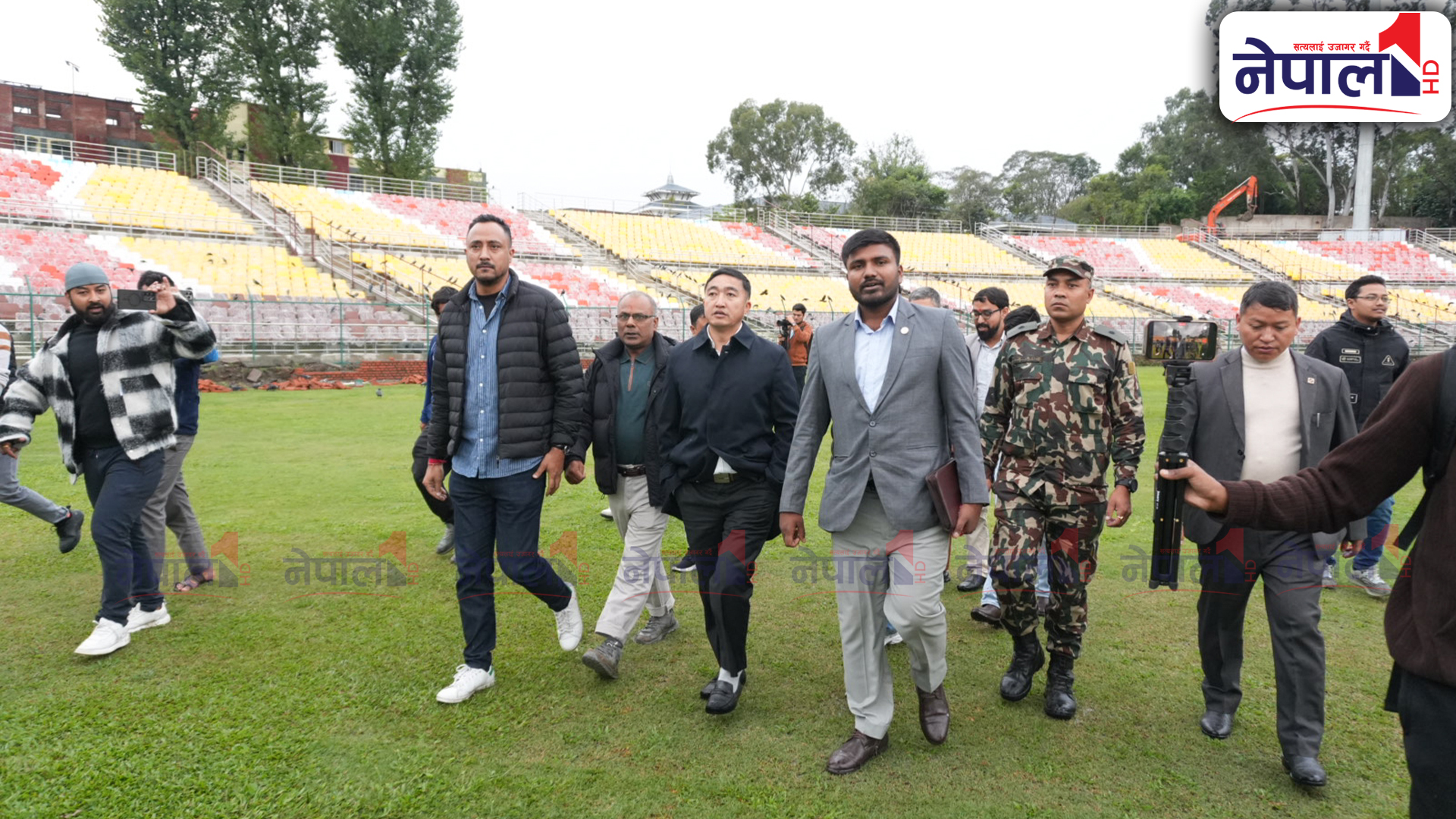 मन्त्री गुप्ताले गरे त्रिवि क्रिकेट ग्राउन्डको अवलोकन (तस्बिरहरू)
