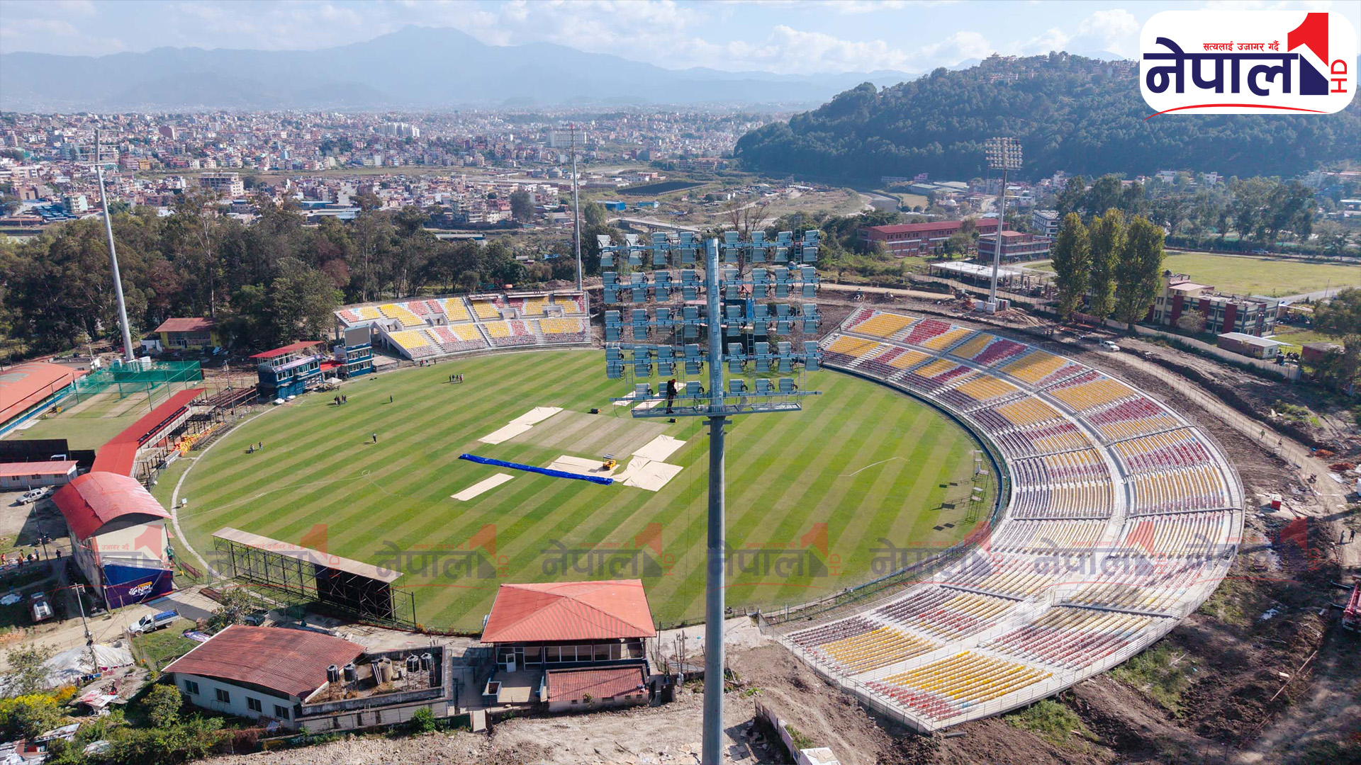 त्रिवि क्रिकेट मैदानको काम धमाधम: एनपीएलका २३ खेल फ्लडलाइटमा हुने