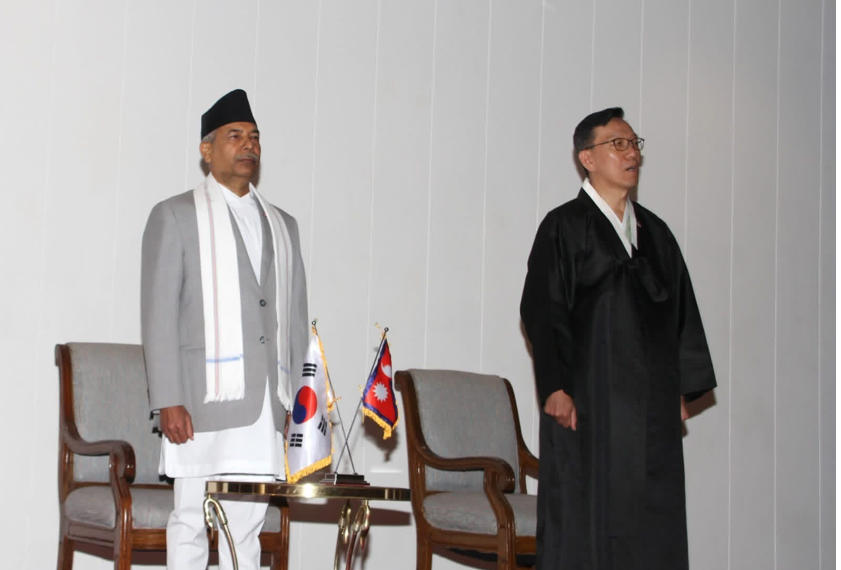 उपराष्ट्रपति यादव गणतन्त्र कोरियाको राष्ट्रिय दिवसमा स्वागत समारोहमा सहभागी