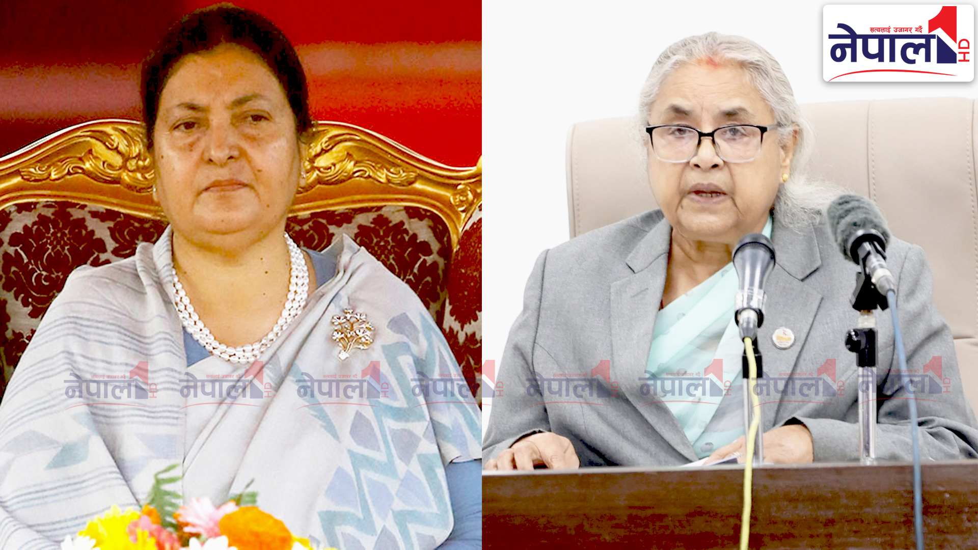 पूर्व राष्ट्रपति भण्डारी सिंहदरबार अवलोकनमा जाँदै