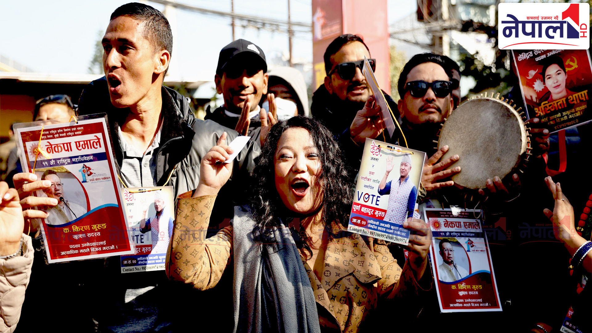 एमाले महाधिवेशनस्थलमा पुगिन् ज्योति मगर, उम्मेदवारका पक्षमा नाच्दै मागिन् मत