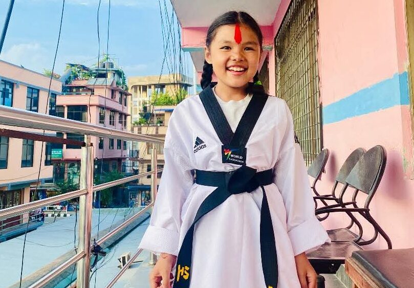 तेक्वान्दो खेलाडी वैभवीलाई भारतमा तीन स्वर्ण