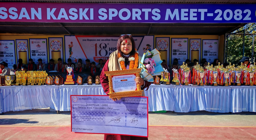 ‘वल्र्ड पावर लिफ्टिङ च्याम्पियन’ शाह नगदसहित सम्मानित