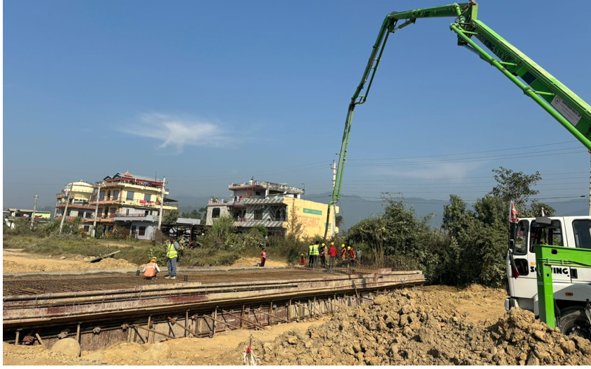 बुटवल–गोरुसिङ्गे सडक आयोजनाः नदीजन्य सामग्री अभावले काम प्रभावित