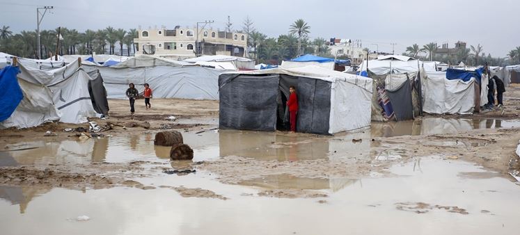 गाजामा बायरन आँधीका कारण दुई लाख भन्दा बढी मानिस प्रभावित : युएनआरडब्लुए