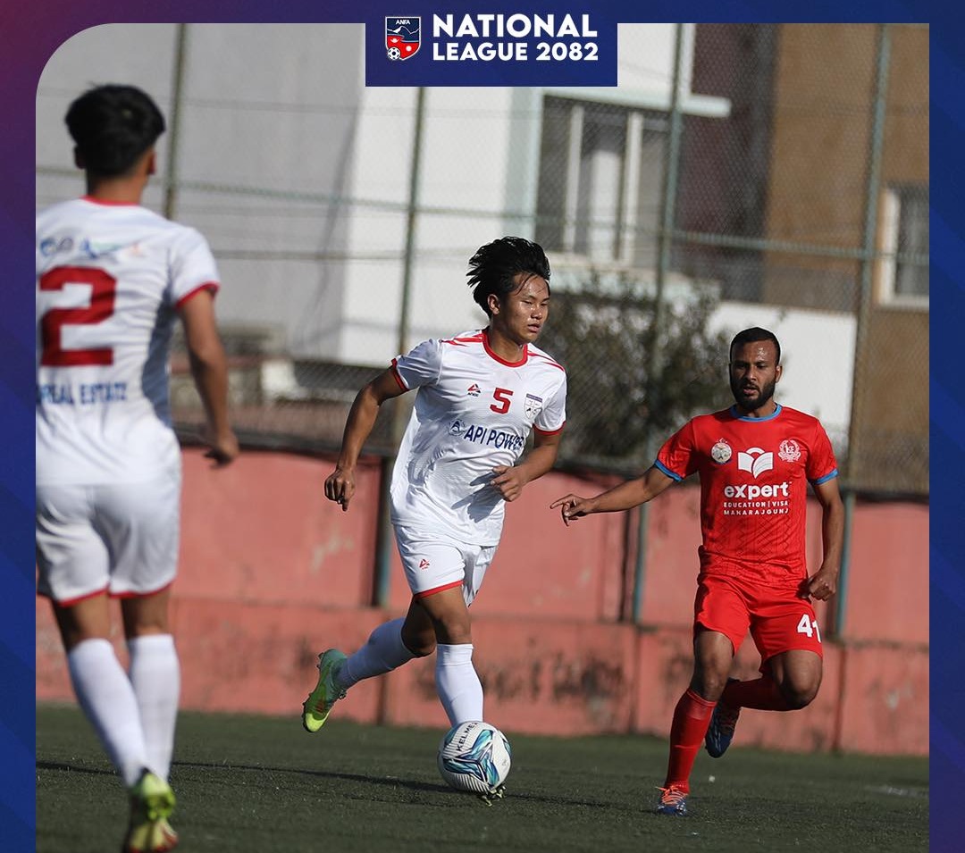 राष्ट्रिय लिग फुटबल : चर्च ब्वाइज र भगवतीबीचको खेल बराबरीमा