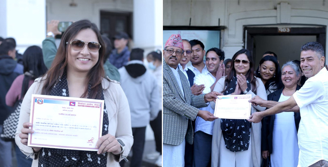 काठमाडौं–५ मा अभिनेत्री निशा अधिकारीको उम्मेदवारी, ‘हाइ–प्रोफाइल’ सँग हुँदै प्रतिष्पर्धा