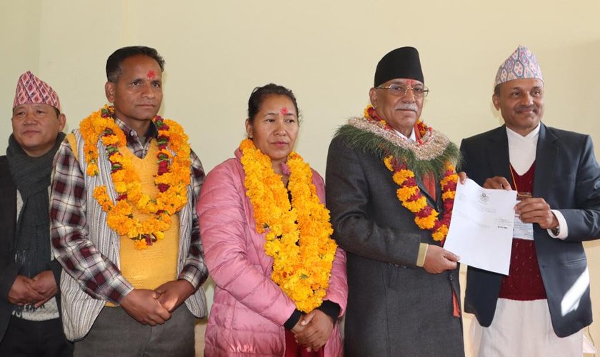 प्रचण्डको उम्मेदवारी रुकुम पूर्वमा दर्ता