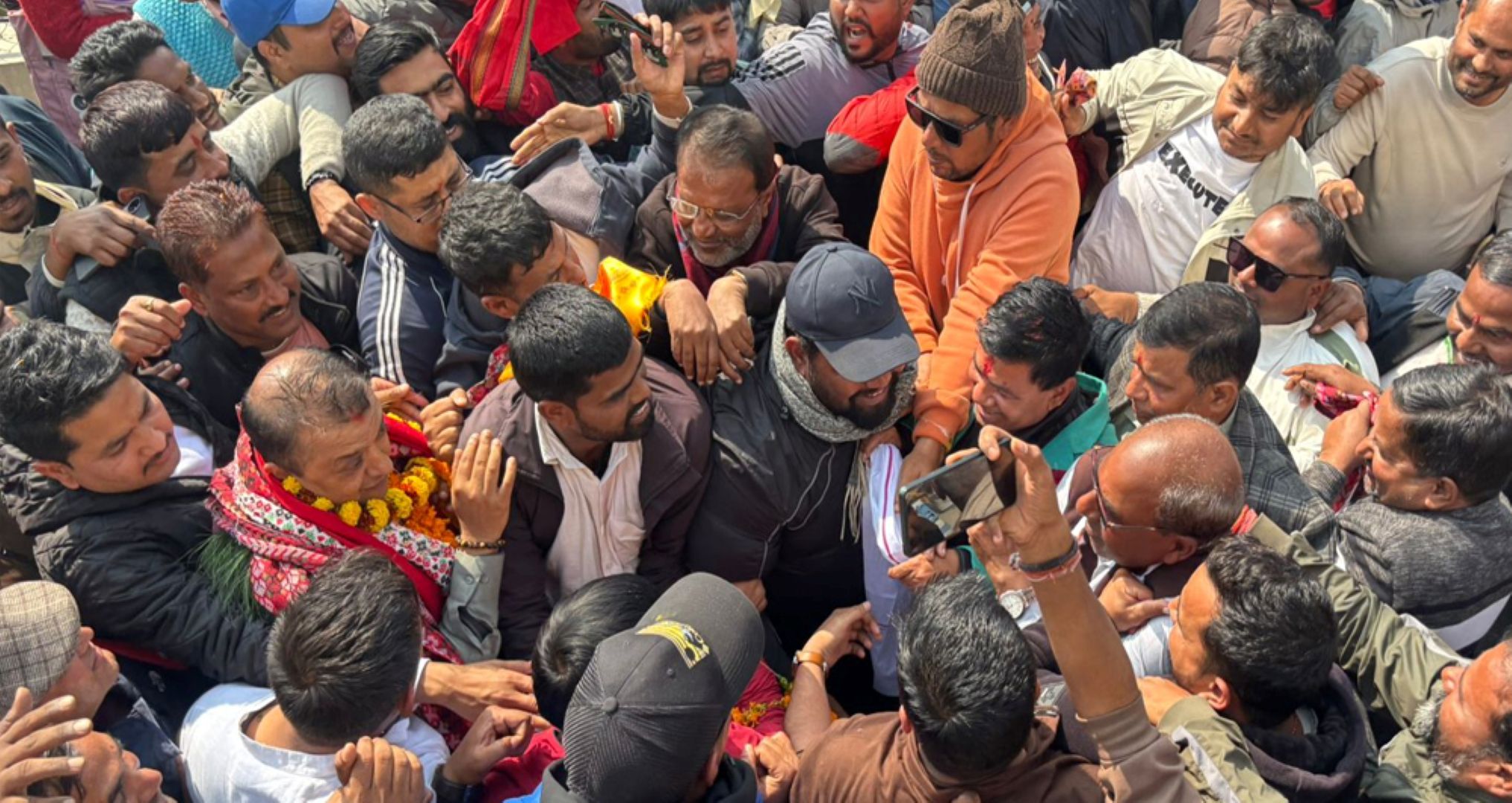 मधेश झरे गगन, सिमरामा कार्यकर्ताको उत्साहपूर्ण स्वागत