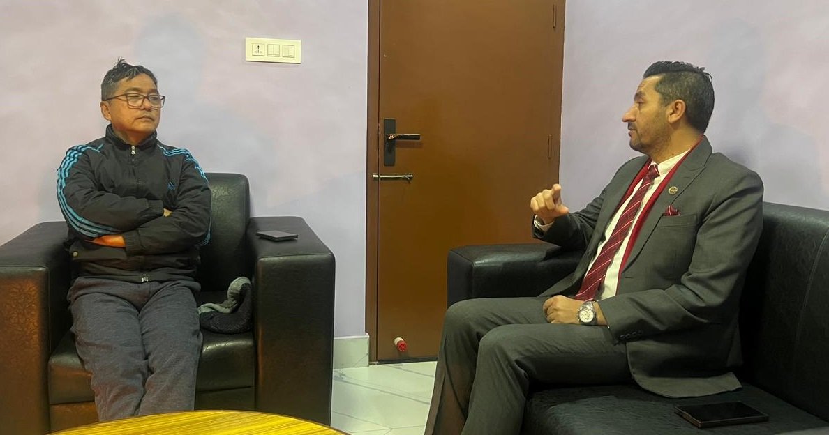 राप्रपा अध्यक्ष लिङदेन र मन्त्री खरेलबिच भेटवार्ता