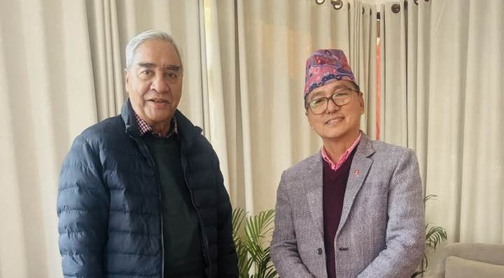 कांग्रेसका सभापति देउवा र राप्रपाका अध्यक्ष लिङ्देनबीच भेटवार्ता