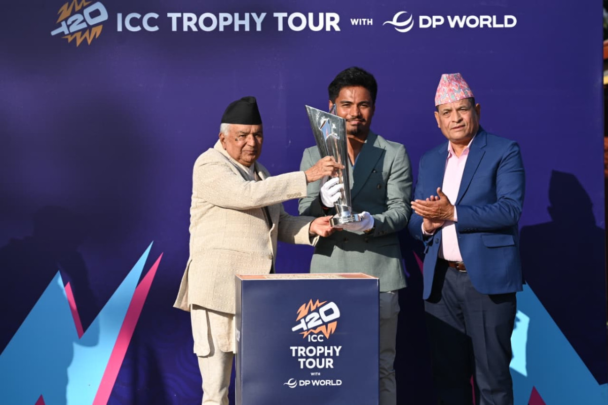 शीतलनिवासमा विश्वकप ट्रफी सार्वजनिक