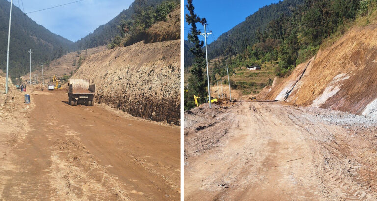 बुर्तिबाङ–ढोरपाटन सडक निर्माण धमाधम