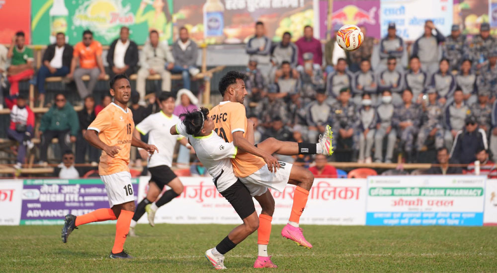 झापा गोल्डकप : सशस्त्र प्रहरीको एपिएफ फुटबल क्लब सेमिफाइनलमा प्रवेश