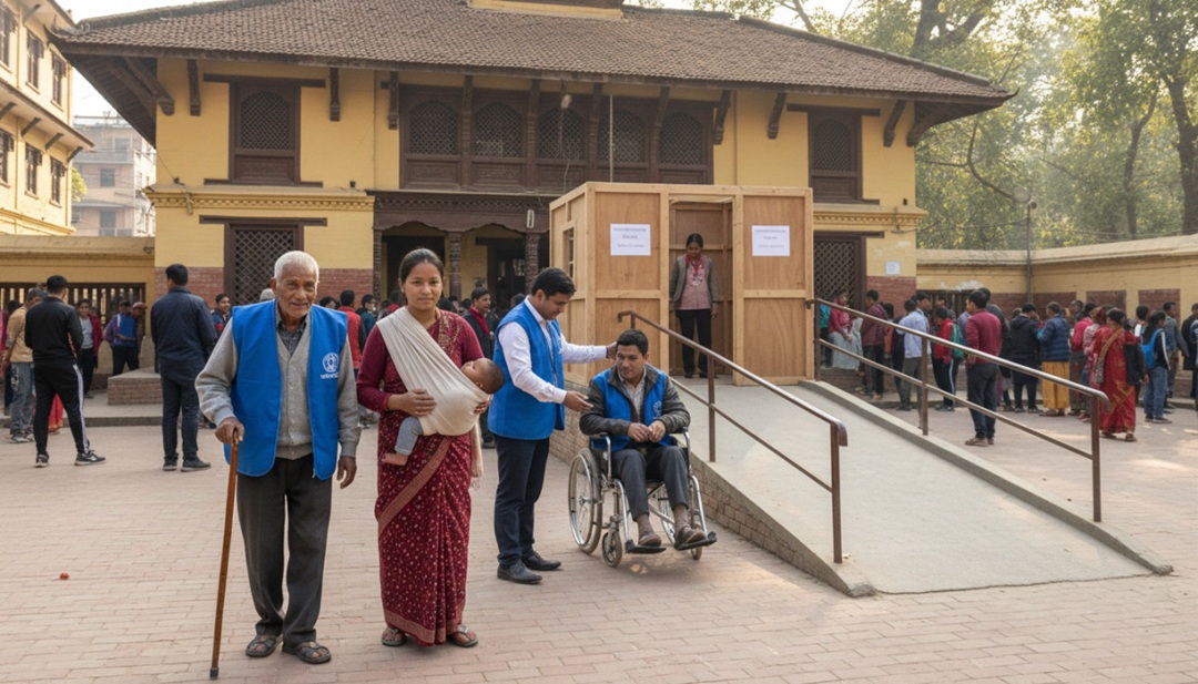 ज्येष्ठ नागरिक र अपाङ्गता भएकाले सुइँसुइँ गएर मतदान गर्न पाउने
