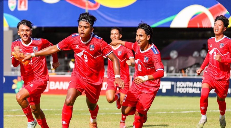 साफ यू-२० च्याम्पियनसिपमा नेपालले भुटानलाई हरायो