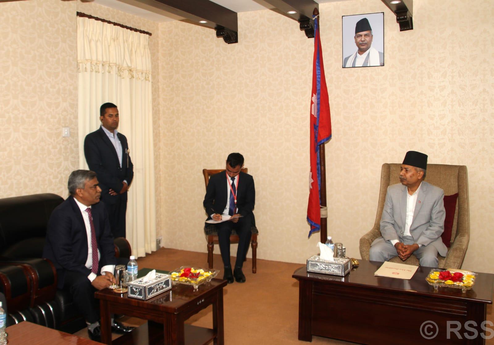 उपराष्ट्रपति यादवसँग बङ्गलादेशका राजदूत रहमानको शिष्टाचार भेट