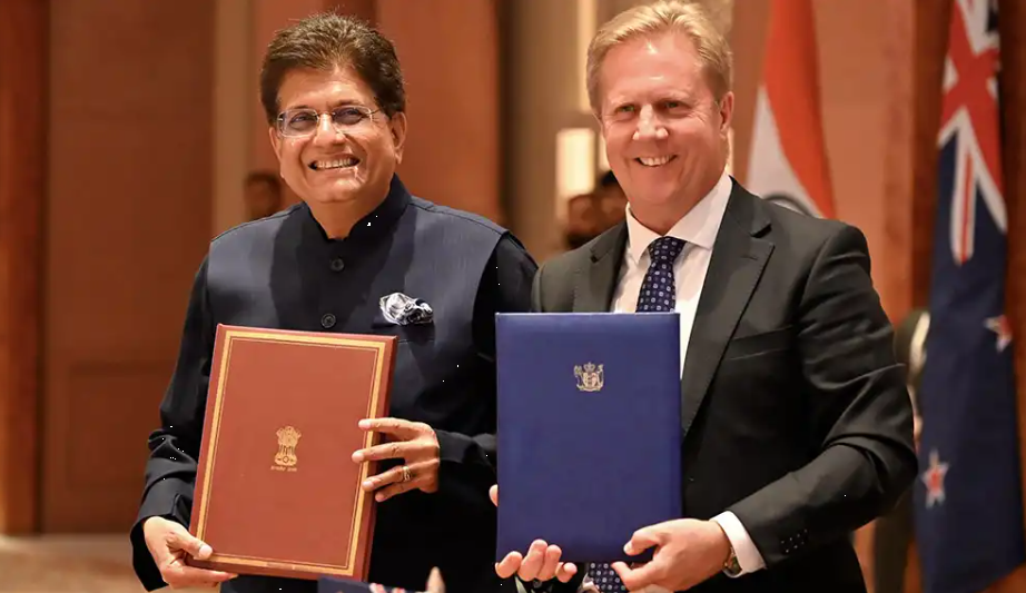 भारत–न्यूजील्याण्डबिच स्वतनत्र व्यापार सम्झौतामा हस्ताक्षर, शतपूतिशतच भारतीय निर्यात करमुक्त