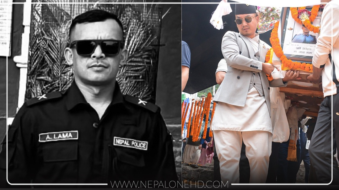 गृहमन्त्री गुरुङले काँध हाले अभयलाई, स्वयम्भुमा गरियो अन्तेष्टि(भिडियाे)