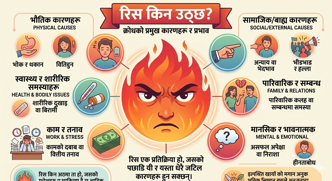 रिस किन उठ्छ ?