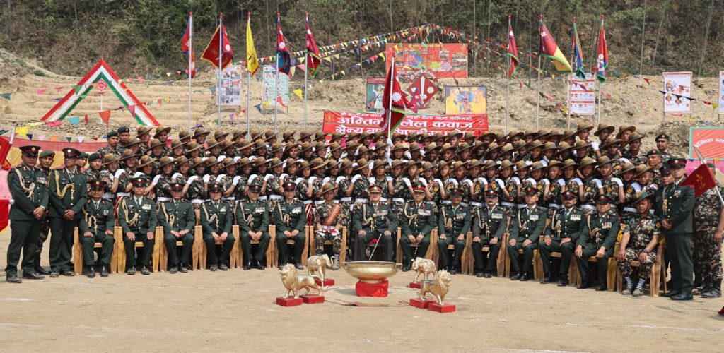 सैन्य आधार तालिमबाट ९७ जना सैनिकहरू दीक्षित