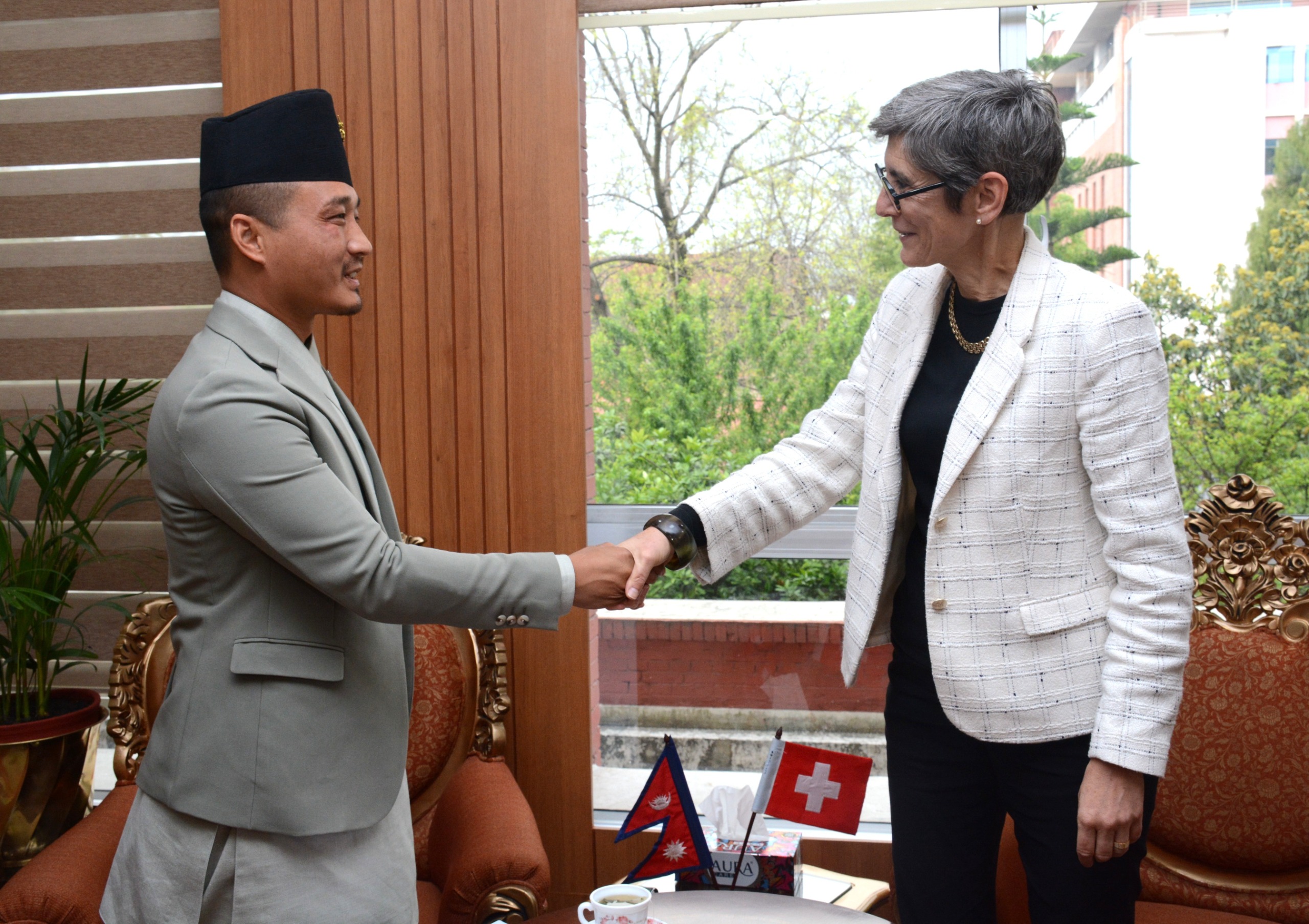 गृहमन्त्री गुरुङ र स्वीस राजदूत डेनिएल मैवलीबीचको भेटवार्तामा के भयो ?