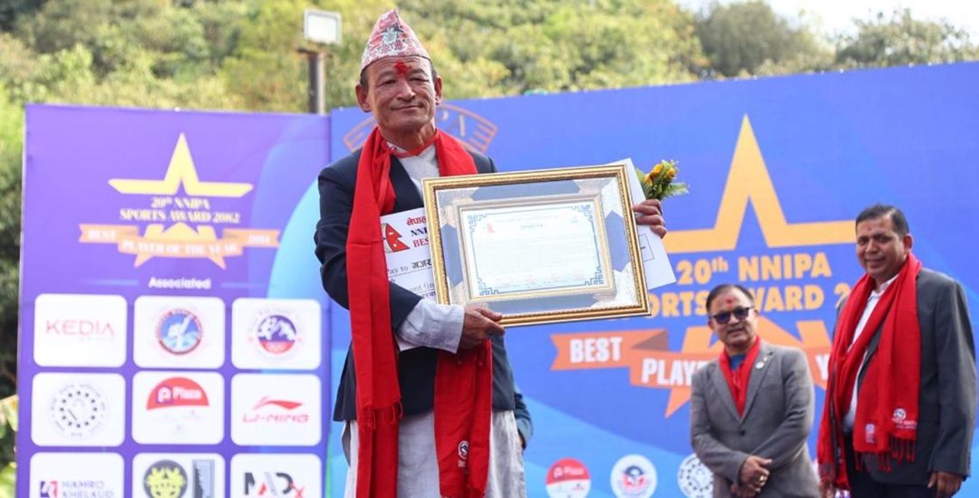 भलिबल प्रशिक्षक कुमार राई सम्मानित