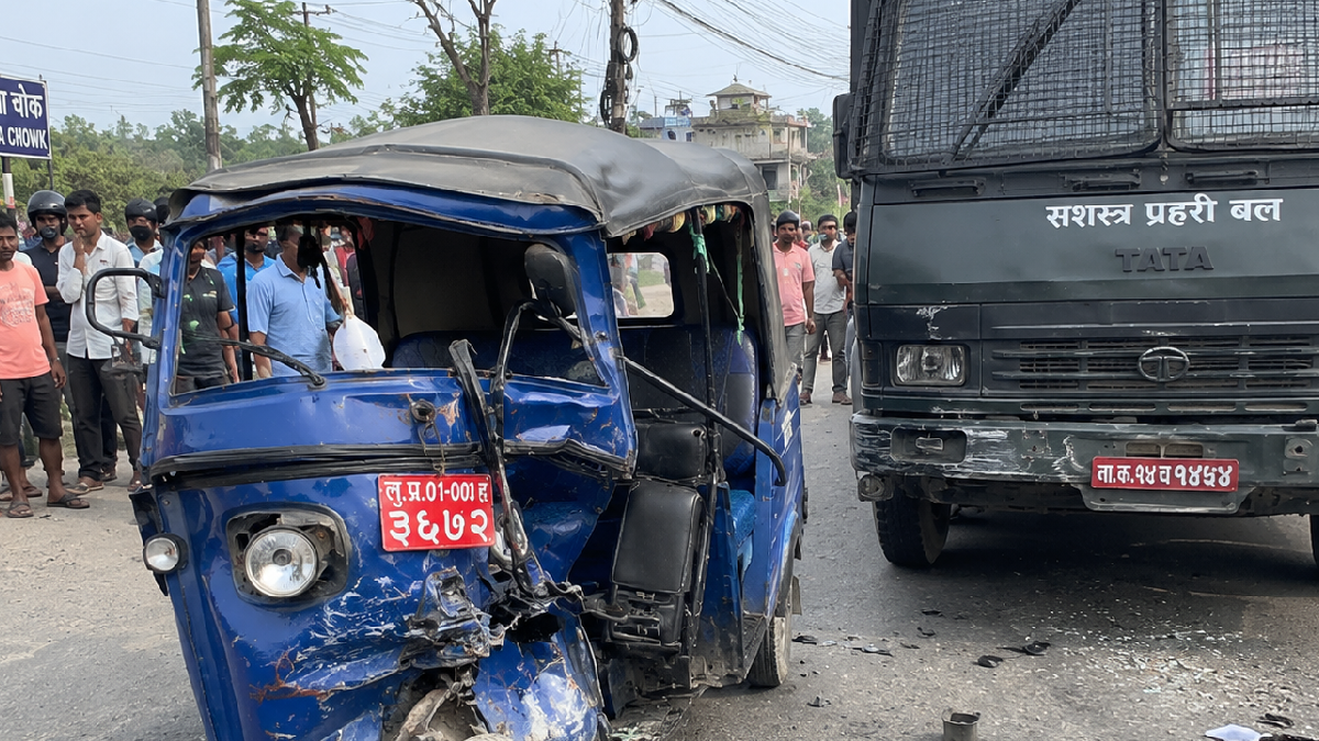 सशस्त्रको गाडीले ठक्कर दिँदा  ३ वर्षीय बालकको मृत्यु