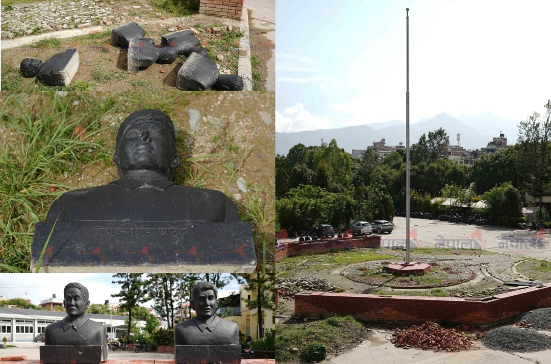 यत्रतत्र लडेका जेनजी सहिदका शालिकहरू [फोटो-फिचर]