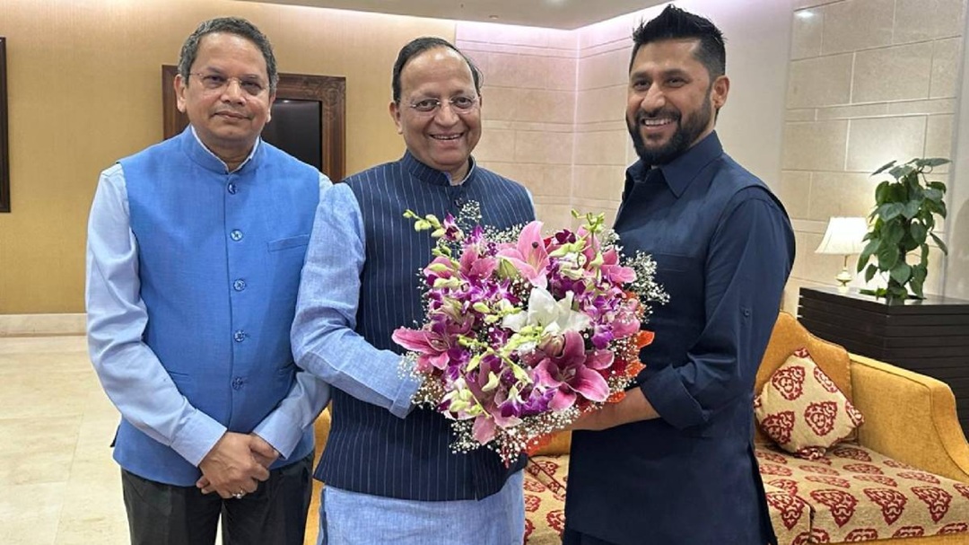 सभापति लामिछाने र भाजपा अध्यक्ष नीतिन नविनबीच भेटवार्ता हुँदै