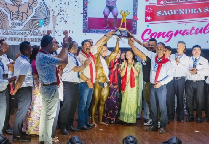 सुगठन खेलाडी सगेन्द्र सिंहले जिते मिस्टर महानगर उपाधि