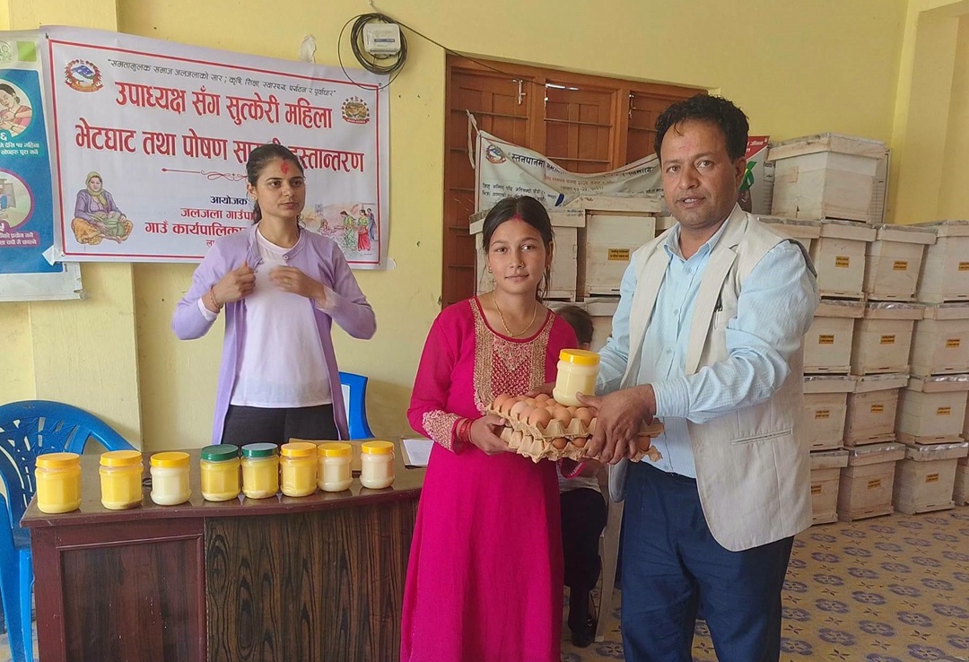 जलजलामा १४९ सुत्केरीलाई घ्यू र अण्डा