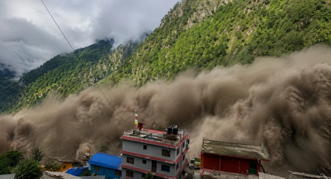रसुवाको टिमुरे बाढीले तहसनहस, उद्धारको पर्खाइमा स्थानीय