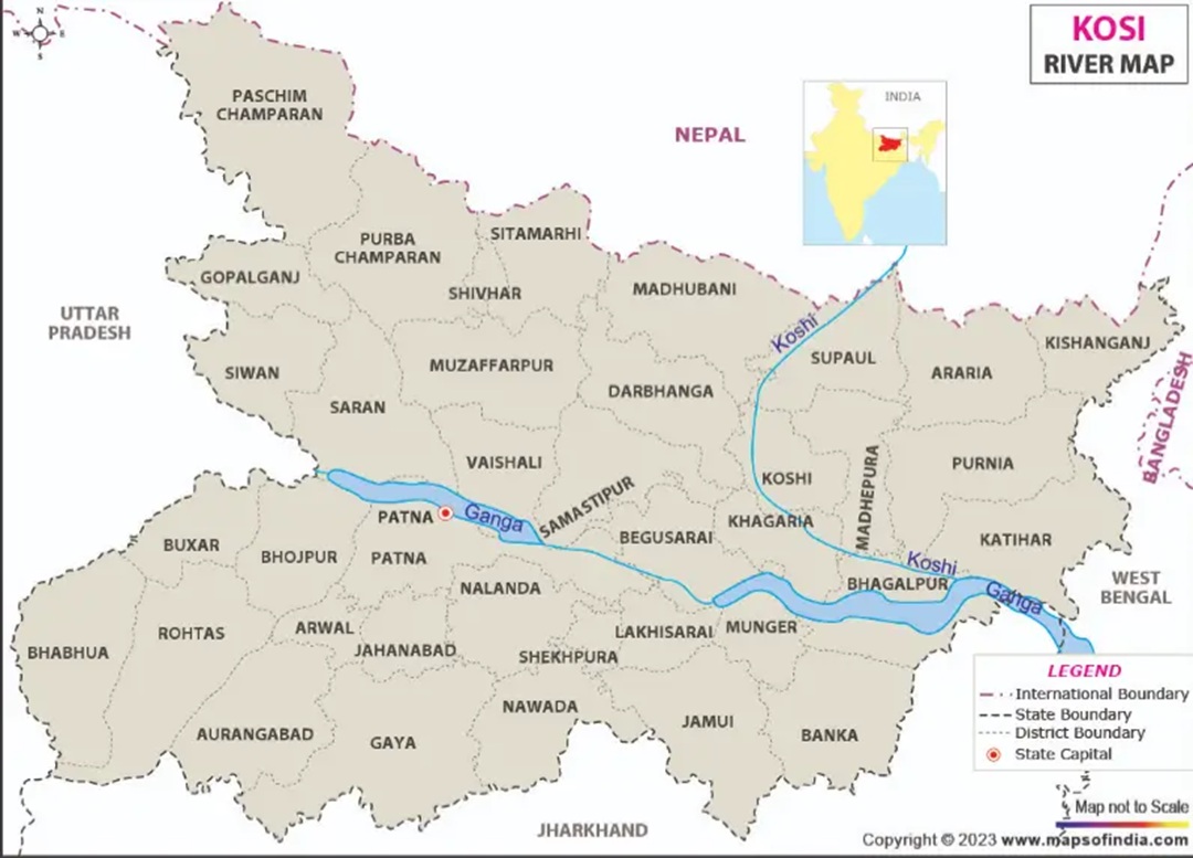 बाढीको असर भारतमा पुग्ने त्रास, बिहार-यूपीमा हाई अलर्ट