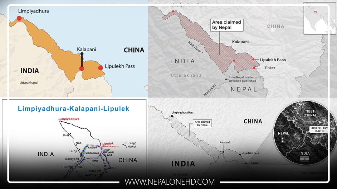 दुई सय वर्षको नेपाल-भारत सीमा विवादको मझेरोमा छन्, ‘कालापानी, लिपुलेक र लिम्पियाधुरा’