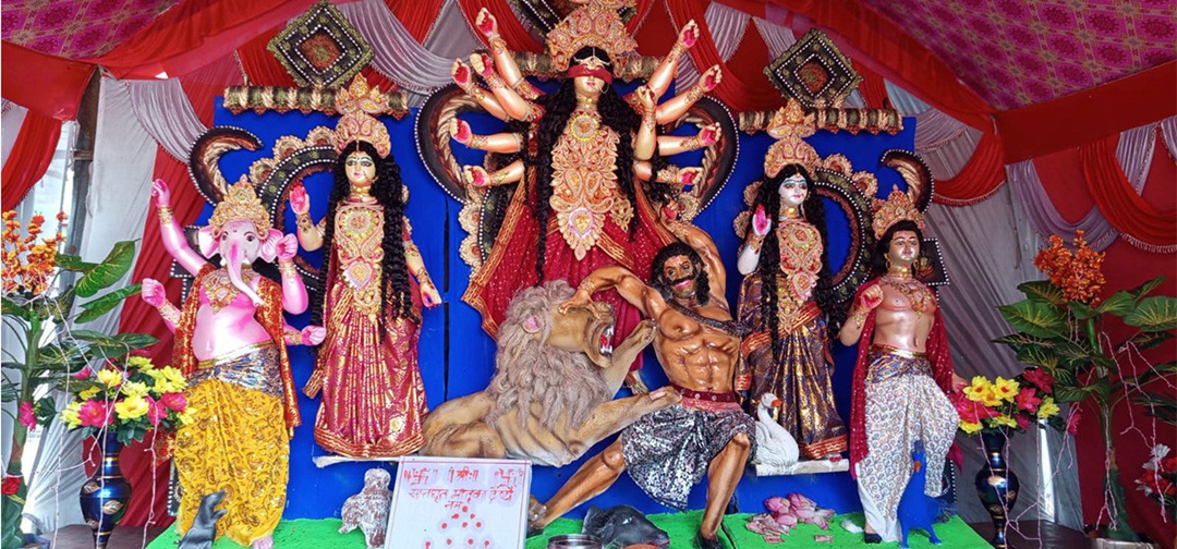 दुर्गा मूर्तिले झकिझकाउ नेपालगन्ज, चोकचोकमा पूजाआजा र भजनकीर्तन