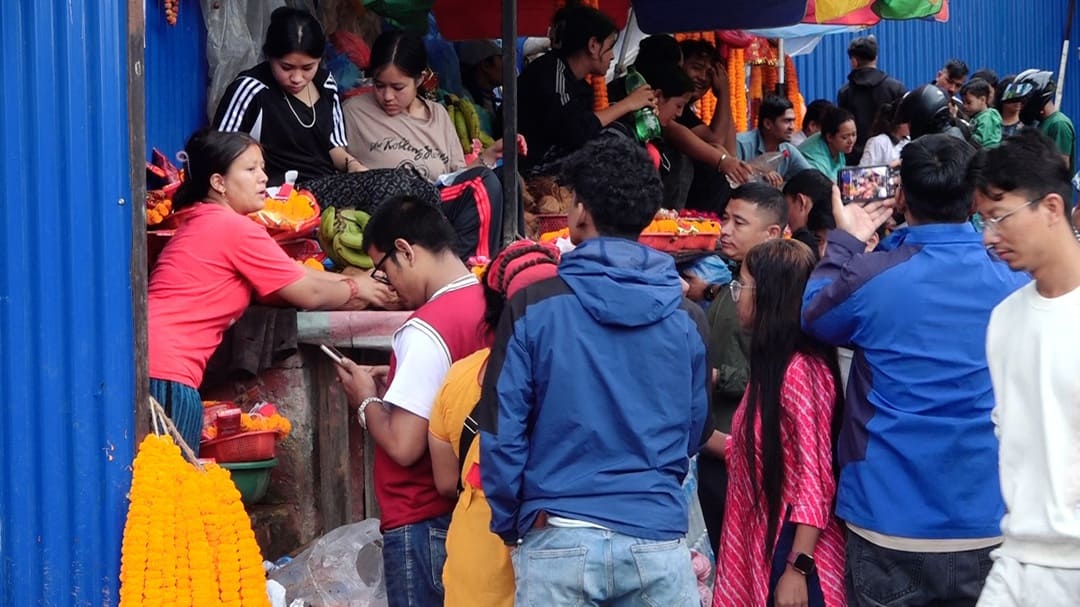 महानवमीमा भद्रकालीमा सवारीसाधन पूज्नेको घुइँचो