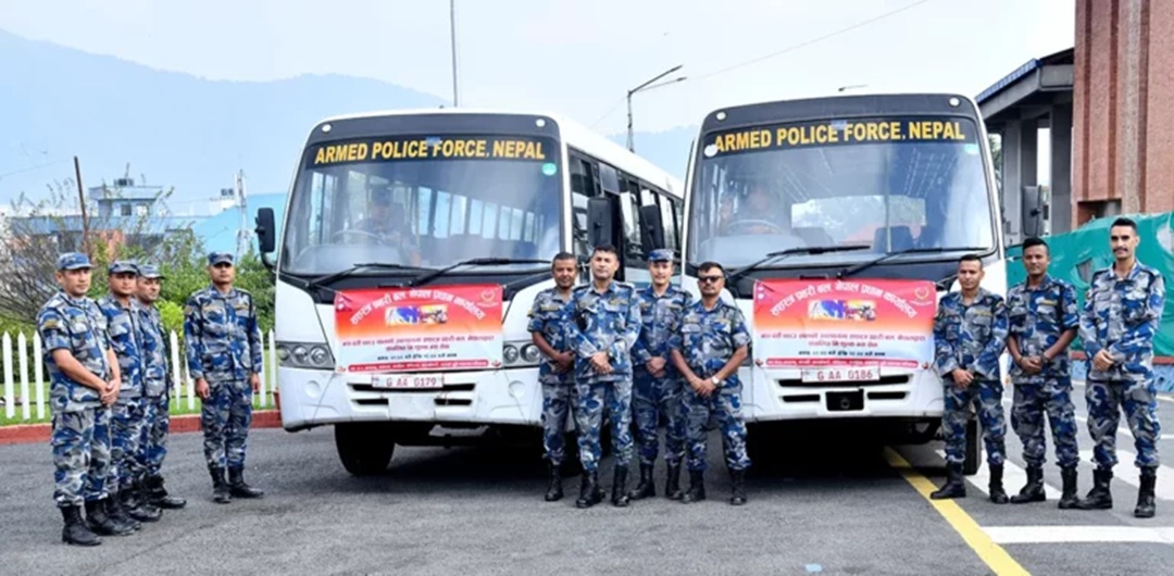 दसैँमा सशस्त्र प्रहरीको निःशुल्क बस सेवा सञ्चालन