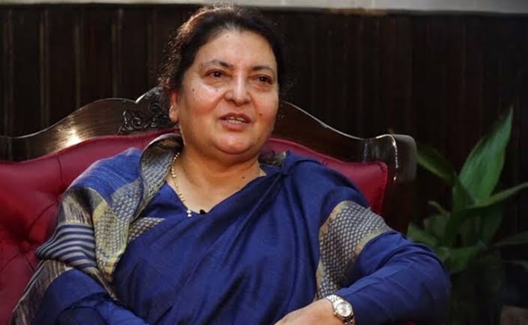 चीन भ्रमण सकेर स्वदेश फर्किइन् पूर्वराष्ट्रपति भण्डारी