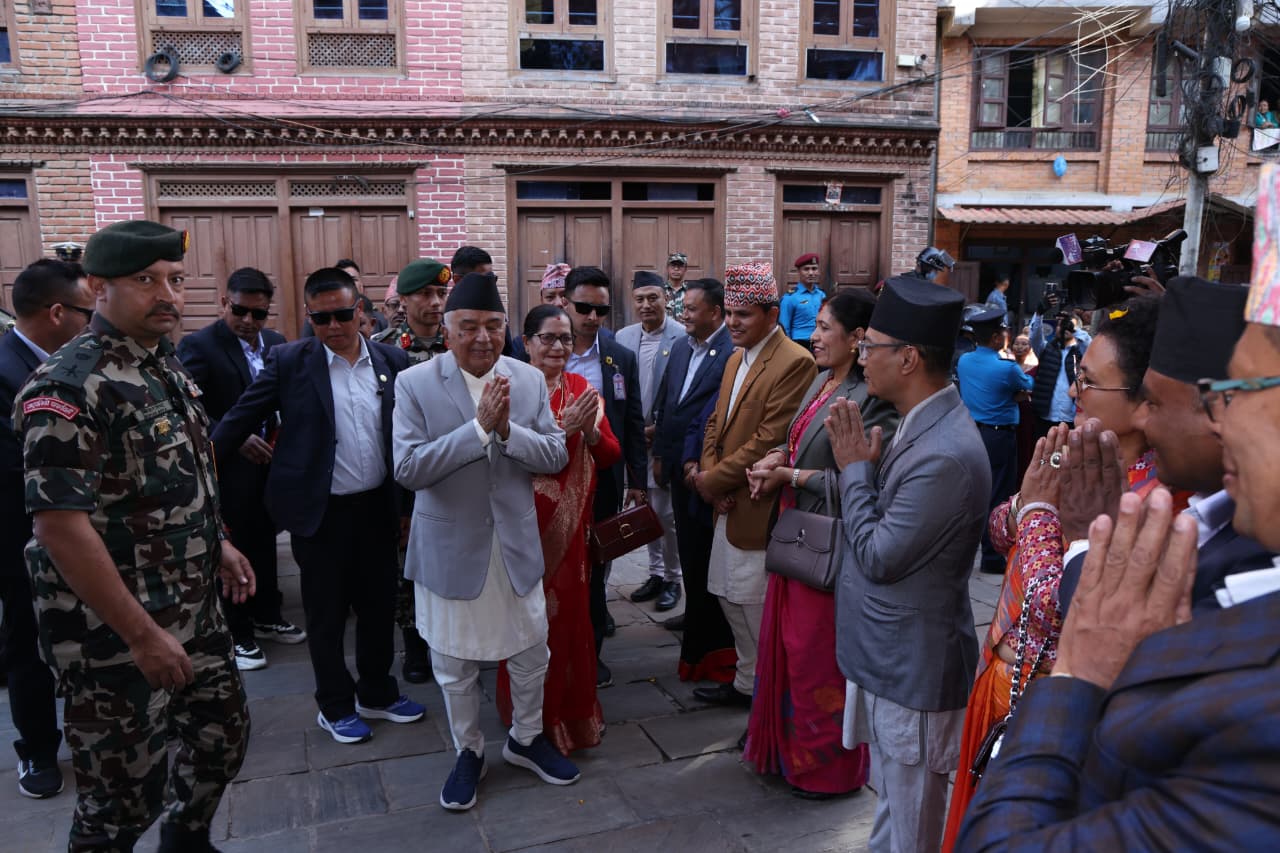 राष्ट्रपति पौडेलद्वारा नवदुर्गा भवानीको पूजाअर्चना