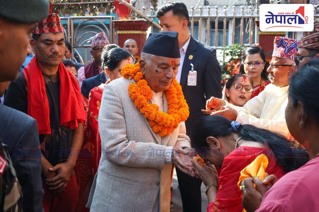 नक्साल भगवती मन्दिरमा राष्ट्रपति पौडेलको पूजाआराधना (तस्वीरहरु)